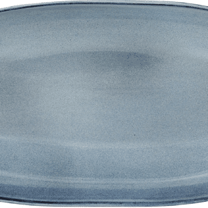 Serveringsfad i blå stentøj Bloomingville Sandrine 34Ã16 cm